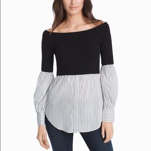 Black two-fer sweater